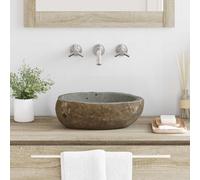 vidaXL Riverstone basin Light Grey (30-37) x (25-30) x 12 cm