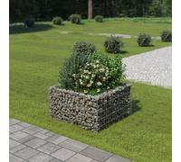 vidaXL Gabion Raised Bed Galvanised Steel 540x90x100 cm, Silver