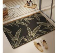 Stone Bath Mat 160x230cm Super Absorbent Shower Bathroom Mat, Non-slip Quick Dry Bathroom Rug, Thin Rubber Backing Carpet Washable Floor Pad for Bathtub Kitchen Door Shower Room Decor Dark 3-153