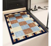 Stone Bath Mat 60x90cm Super Absorbent Shower Bathroom Mat, Non-slip Quick Dry Bathroom Rug, Thin Rubber Backing Carpet Washable Floor Pad for Bathtub Kitchen Door Shower Room Decor Retro 3-1237