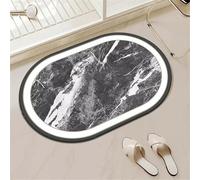 Stone Bath Mat 60x90cm Super Absorbent Shower Bathroom Mat, Non-slip Quick Dry Bathroom Rug, Thin Rubber Backing Carpet Washable Floor Pad for Bathtub Kitchen Door Shower Room Decor Modern 3-297