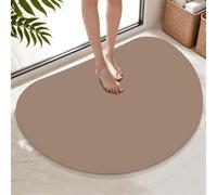 Stone Bath Mat 60x90cm Super Absorbent Shower Bathroom Mat, Non-slip Quick Dry Bathroom Rug, Thin Rubber Backing Carpet Washable Floor Pad for Bathtub Kitchen Door Shower Room Decor Retro 3-1267