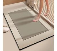 Stone Bath Mat 90x150cm Super Absorbent Shower Bathroom Mat, Non-slip Quick Dry Bathroom Rug, Thin Rubber Backing Carpet Washable Floor Pad for Bathtub Kitchen Door Shower Room Decor Art 3-617