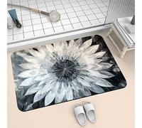 Stone Bath Mat Mandala 120x180cm Super Absorbent Quick Dry Bathroom Mat, Non Slip Rubber Backing Carpet, Thin Low Profile Shower Rugs for Under Door, Washable Rug Floor Carpet for Kitchen Toilet6-330