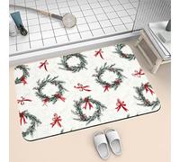 Stone Bath Mat Minimalist 60x90cm Super Absorbent Quick Dry Bathroom Mat, Non Slip Rubber Backing Carpet, Thin Low Profile Shower Rugs for Under Door, Washable Rug Floor Carpet for Kitchen Toilet6-312