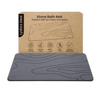 Stone Bath Mat - Non-Slip Diatomaceous Earth Shower Mat, Super Absorbent & Quick-Drying Bathroom Floor Mat, Easy-to-Clean Diatomite Bath Stone for Safer, Dryer Steps (23.6" x 15.4", Gray)