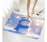 Stone Bath Mat Non Slip Quick Dry 40x60cm Super Absorbent Shower Bathroom Mat Snowman, Washable Bathroom Rug Decor, Indoor Easy to Clean Floor Door Rugs Carpet for Living Room, Kitchen, Bedroom 5-993