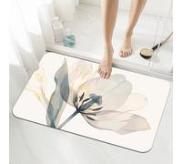 Stone Bath Mat Non Slip Quick Dry 40x60cm Super Absorbent Shower Bathroom Mat Tulip, Washable Bathroom Rug Decor, Indoor Easy to Clean Floor Door Rugs Carpet for Living Room, Kitchen, Bedroom 5-1169