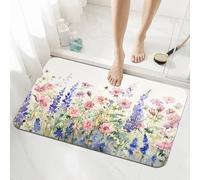 Stone Bath Mat Non Slip Quick Dry 50x80cm Super Absorbent Shower Bathroom Mat Spring, Washable Bathroom Rug Decor, Indoor Easy to Clean Floor Door Rugs Carpet for Living Room, Kitchen, Bedroom 5-1021
