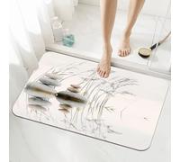 Stone Bath Mat Non Slip Quick Dry 60x90cm Super Absorbent Shower Bathroom Mat Stone, Washable Bathroom Rug Decor, Indoor Easy to Clean Floor Door Rugs Carpet for Living Room, Kitchen, Bedroom 5-1031