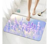 Stone Bath Mat Non Slip Quick Dry 60x90cm Super Absorbent Shower Bathroom Mat Tropical, Washable Bathroom Rug Decor, Easy to Clean Floor Door Rugs Carpet for Living Room, Kitchen, Bedroom 5-1161