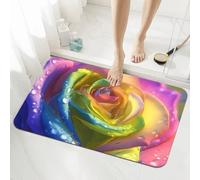 Stone Bath Mat Non Slip Quick Dry 80x150cm Super Absorbent Shower Bathroom Mat Rose, Washable Bathroom Rug Decor, Indoor Easy to Clean Floor Door Rugs Carpet for Living Room, Kitchen, Bedroom 5-941