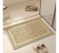 Stone Bath Mat Quick Dry Geometry Large 80X120Cm Absorbent Non-Slip | Diatomite Bathroom Mat Foldable Design, Space Saving, For Bathrooms, Showers and Sinks,Easy to Clean