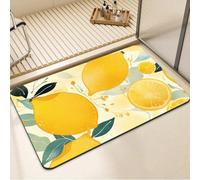 Stone Bath Mat quick dry, Super Absorbent Shower Bathroom Mat, Thin Rubber Backed Bath Rug, Washable Floor Matt for Tub Shower Carpet, Rugs Home and Kitchen Bathroom Accessory Orange 120*160cm 7-966