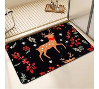 Stone Bath Mat quick dry, Super Absorbent Shower Bathroom Mat, Thin Rubber Backed Bath Rug, Washable Floor Matt for Tub Shower Carpet, Soft Rugs Home and Kitchen Bathroom Accessory Ochre 50*80cm 7-948