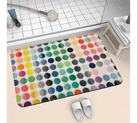 Stone Bath Mat Rainbow 70x140cm Super Absorbent Quick Dry Bathroom Mat, Non Slip Rubber Backing Carpet, Thin Low Profile Shower Rugs for Under Door, Washable Rug Floor Carpet for Kitchen Toilet6-561