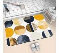 Stone Bath Mat Simple 120x180cm Super Absorbent Quick Dry Bathroom Mat, Non Slip Rubber Backing Carpet, Thin Low Profile Shower Rugs for Under Door, Washable Rug Floor Carpet for Kitchen Toilet6-543