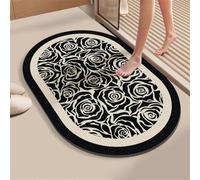 Stone Bath Mat, Super Absorbent Quick Drying Large Shower Mats Non Slip Bathroom Rug, Thin Bath Rugs Bathmat Shower Rug for Bathtub, Floor, Kitchen, Shower Living Room Carpet Classic 160x230cm 5-1205