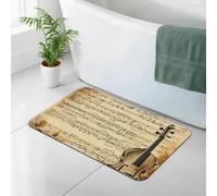 Stone Bath Mats for Bathroom Diatomaceous Earth Bath Mat Super Absorbent Floor Mat Music Notes on Old Paper Stone Drying Mats Quick Drying Diatomite Shower Mat for Bathtub Pad 15.7x23.6in