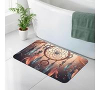 Stone Bath Mats for Bathroom Diatomaceous Earth Bath Mat Super Absorbent Floor Mat Native American Dream Catcher Stone Drying Mats Quick Drying Diatomite Shower Mat for Bathtub Pad 15.7x23.6in
