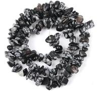 Stone Beads 3-5-8-12mm Irregular Pebble Beads Beads DIY Necklace Bracelet 15''-Black Snowflake-5-8mm