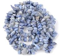 Stone Beads 3-5-8-12mm Irregular Pebble Beads Beads DIY Necklace Bracelet 15''-Blue Spot Stone-8-12mm