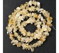 Stone Beads 3-5-8-12mm Irregular Pebble Beads Beads DIY Necklace Bracelet 15''-Citrines-3-5mm