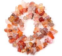 Stone Beads 3-5-8-12mm Irregular Pebble Beads Beads DIY Necklace Bracelet 15''-Red Agate-8-12mm