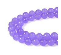 Stone Beads 4mm Lavender Purple Jade with Holes Round Gemstone Loose Beads for Jewellery Making Bracelet Necklace Ring Craft Supplies