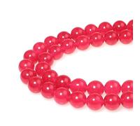 Stone Beads 4mm Light Rose Red Jade with Holes Round Gemstone Loose Beads for Jewellery Making Bracelet Necklace Ring Craft Supplies