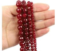 Stone Beads Eye Amazonite Rose Quartz Turquoise Agates Obsidian Beads for Jewelry Making DIY Bracelet 4 6 8 10mm-Red jade-4mm About 90pcs