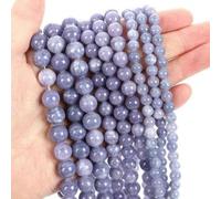 Stone Beads Eye Amazonite Rose Quartz Turquoise Agates Obsidian Beads for Jewelry Making DIY Bracelet 4 6 8 10mm-Lavender jade-10mm About 38pcs