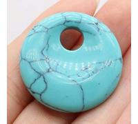 Stone Beads Semi Precious Stones Round Beads with Big Hole DIY Necklace Bracelet Accessories 30mm-Turquoise-30mm