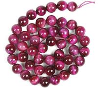 Stone Blue Eye Beads Light Blue Round Loose Beads for Jewelry Making DIY Men's Couple Bracelets 4/6/8/10/12MM-fuchsia Tiger_a-6mm 60-62pcs