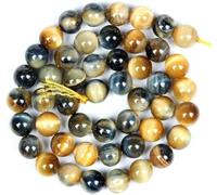 Stone Blue Eye Beads Light Blue Round Loose Beads for Jewelry Making DIY Men's Couple Bracelets 4/6/8/10/12MM-dream tigerA-6mm 60-62pcs