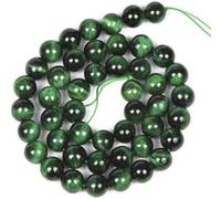 Stone Blue Eye Beads Light Blue Round Loose Beads for Jewelry Making DIY Men's Couple Bracelets 4/6/8/10/12MM-green Tiger_a-6mm 60-62pcs