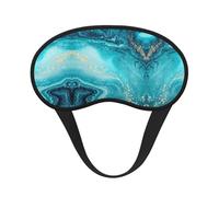 Stone Blue Gold Marble Blocking Light Mask Sleep Aid, Comfortable Blackout Sleep Mask for Travel Yoga, Soft Eye Cover