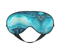 Stone Blue Gold Marble Sleep Eye Mas Updated Design Light Blocking Night Eye Blinder Men Women Shift Work Travel