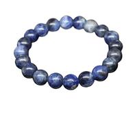 Stone Bracelet Amethyst Rose Quartz Obsidian Agate Beads Jewelry For Men Women(4MM_BLUE SODALITE)