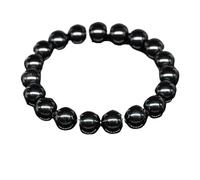 Stone Bracelet Amethyst Rose Quartz Obsidian Agate Beads Jewelry For Men Women(8MM_BLACK OBSIDIAN)