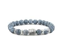 Stone Bracelet for Men, 1Pcs 8mm Dark Blue Stone Buddha Head Bracelet for Men/Women, Style 5 | Elastic Length 18CM