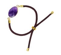 Stone Bracelet, Natural Stone Bracelet - Natural Real Crystal Bracelet - Adjustable Irregular Edge Bracelet, Unique Amethyst Jewelry for Men and Women in the Crystal Jewelry Collection, verwijzen naar