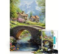 Stone Bridge in A Mountain Village 1000 Piece Jigsaw Puzzles for Adults Sharp Logic Toy Home Leisure Tight Cut Heartfelt Gift 38x26cm