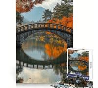 Stone Bridge in Autumn Jigsaw Puzzles 1000 Piece for Teenagers Wise Think Toy Peaceful Fun Tight Cut 38x26cm