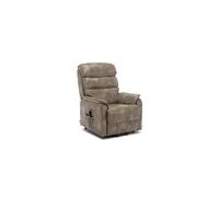 Buckingham Single Motor Electric Rise Recliner Bonded Leather Chair More4Homes Stone One Size