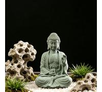Stone Buddha Statue, 1 Piece, Antique Green Sandstone Zen Home Decor, Artistic Craftsmanship for Tranquil Aesthetics, for IDEAL for Meditation Area(small)