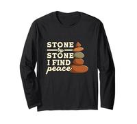 Stone By Stone I Find Peace Rock Stacking Calm Long Sleeve T-Shirt