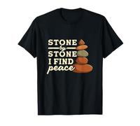 Stone By Stone I Find Peace Rock Stacking Calm T-Shirt