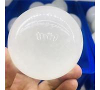 Stone Calcite Crystal Ball Home Decoration Ball + Wooden Frame Gift(7cm)