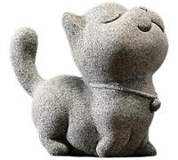 Stone Carving Kitten Sculpture Handmade Tea Pet Chinese Tea Tray Decoration Fish Tank Potted Ornaments
